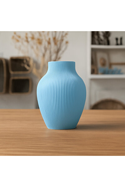 Homentum Rio | Vază decorativă japandi cu textură verticală fină și design minimalist mat