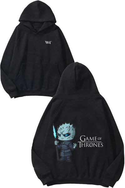 THEWERT Game Of Thrones 3 Design Spate cu imprimeu Negru cu glugă Swea tricou
