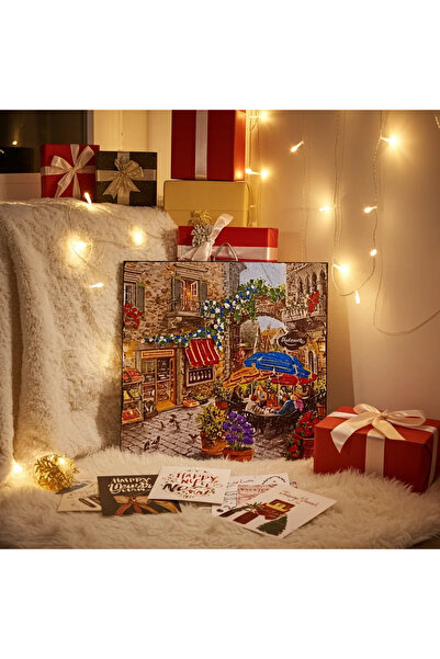 SELLGIFT Hand Painted Painting – Rustic Italian Terrace