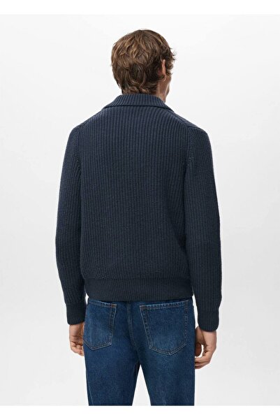 MANGO Man Kalıplı yün karışımlı hırka