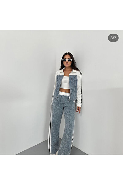 coast moda Women's Threaded 3-Thread g Paneled Premium Baggy Jean Pants