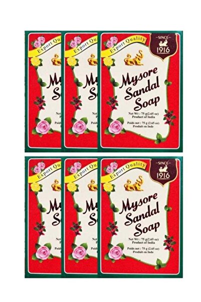 Mysore Sandal Soap - Pack of 6 (75 g bars)