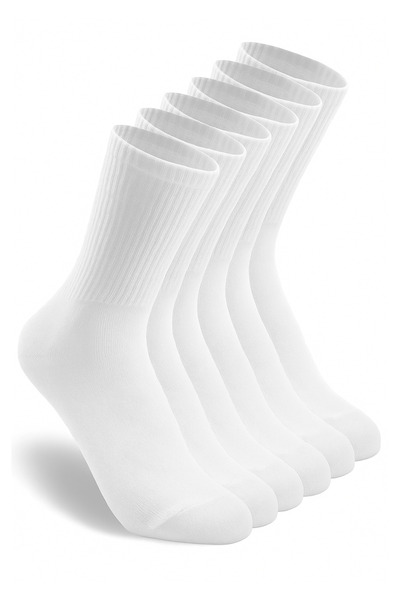 Arma Yıldız Σετ 6 κάλτσες τένις από βαμβακερό λευκό χρώμα, μέγεθος Soket Boy