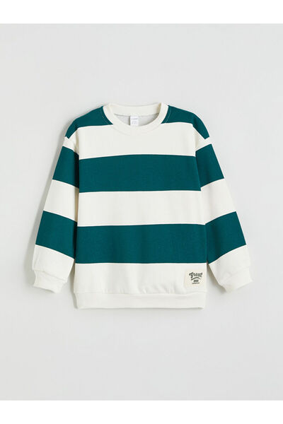 LC Waikiki Boys' Striped Sweatshirt and Jogger Sweatpants