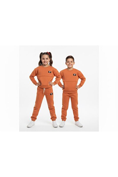 Masal Dünyası Bursa Armalı 3 İplik Ş Fleece-Lined Fabric Unisex Bottom and Top Set 3-8 Years