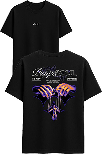 VSRN Tricou oversize negru cu imprimeu Buppy soul Design