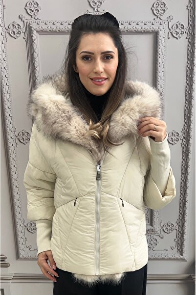 styleFlex Women's jacket with premium faux fur and knit sleeves