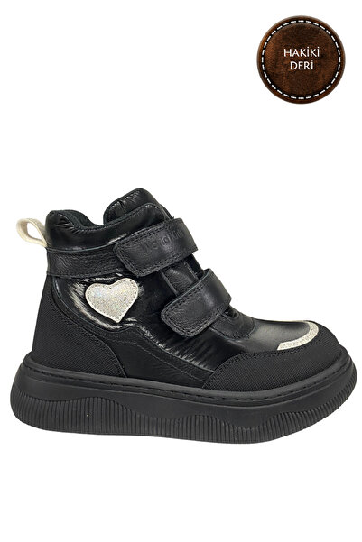 şenler bebe world kids Girls' Boots Genuine Leather Orthopedic Sole, Soft Lining, Breathable