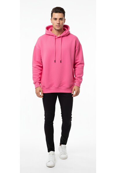 gigigiyim Pink Oversized Three Strings Unisex Sweatshirt