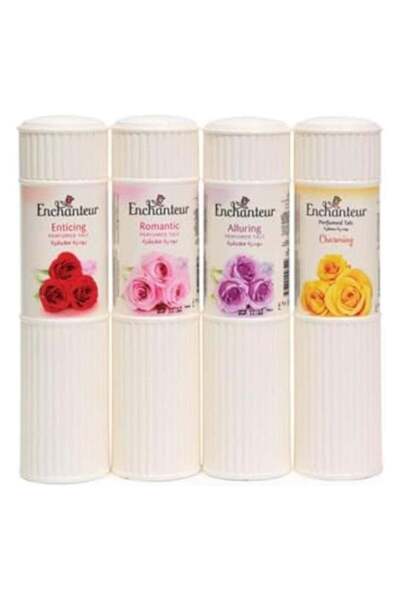 ENCHANTEUR عبوة من 4 قطع بودرة التلك المعطرة الجذابة 4 × 250 جرام