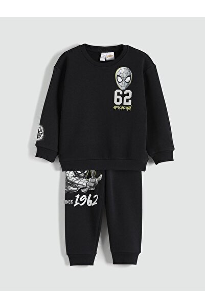 LC Waikiki Lcw Kids Spider-Man Printed Boys' Thick Sweatshirt and Sweatpants