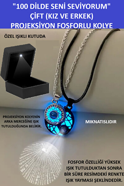 ZETCONCEPT Zet Style “Eternal Light–100 Dilde Seni Seviyorum Sonsuz Aşk-Çift(...