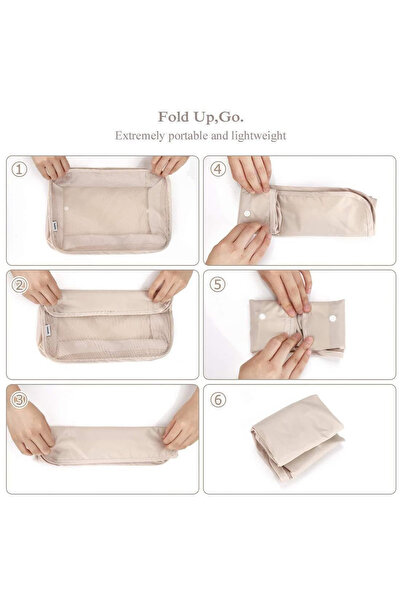 ZAAPPY 7PCS Travel Organizer Cube Set, Foldable Design with Snap Closure, Multi-Purpose Storage