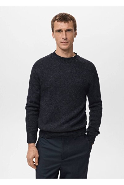 MANGO Man Yün karışımlı dokulu örgü kazak