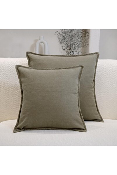 UIQ Set 2 fete de perna decorativa UIQ, 45 x 45 cm, Gri