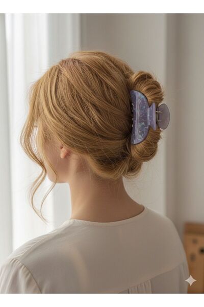 bettin tasarım Pearlescent Marbled Marble Pattern Women Hair Clip Shiny and D...