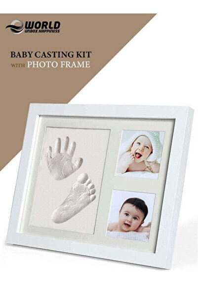 Eworld Newborn Hand & Foot Casting Kit with Baby Photo Frame - Handprint & Footprint Maker
