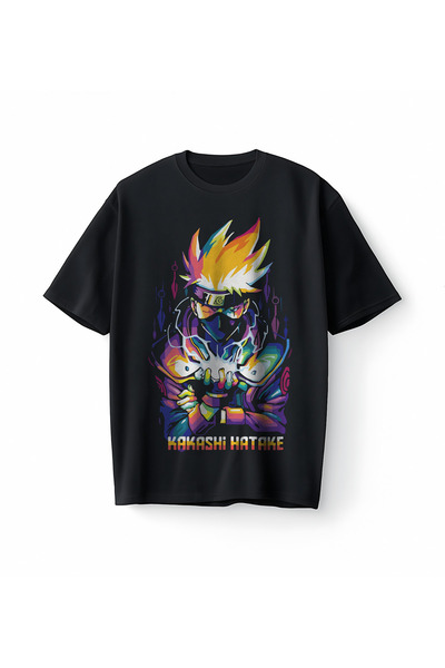 Bumeta تي شيرت ناروتو أنيمي كاكاشي واريور كوريا قصة فضفاضة للجنسين