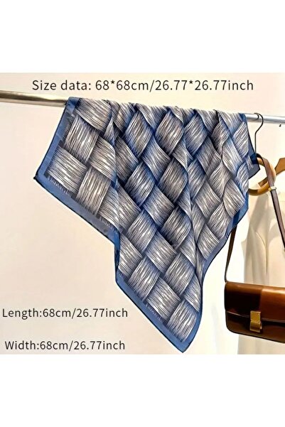 Dgt Luxury Straw Knitting Patterned, Sun Protection, Windproof, Double Sided Printed , Scarf, Scarf 70X70