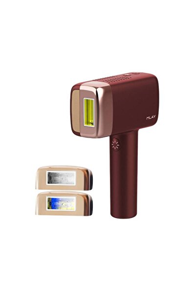 Mlay T14 Laser Hair Removal Device Advanced with Ice Cooling, 3 Lenses - Red