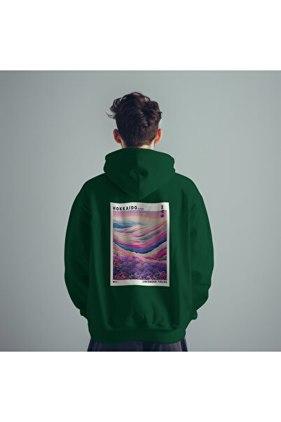 Dad&Children سترة لافندر مطبوع للجنسين مقاس قياسي بغطاء رأس مبطن بالصوف سترة ...