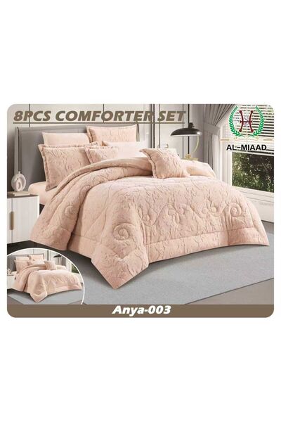 Generic Luxurious double winter bedspread, soft rabbit fur, royal style