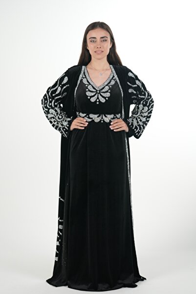 al bent al sharqieh velvet winter kaftan dress jalabiya