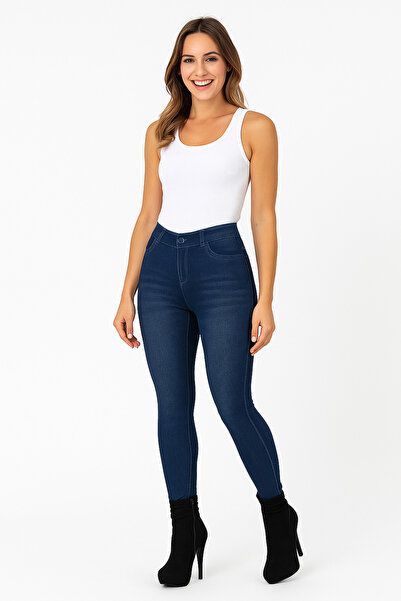 Gymmag Women's Push-Up Jeans Leggings - High Waist, Slim Fit Model, Shaping Effect 40-60kg