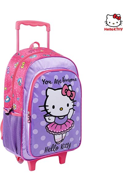 SANRIO Hello Kitty 'You Are Awesome' 5-in-1 18" Rolling Luggage Set with Backpack, Lunch Bag, Water