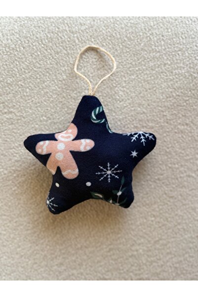 vikivin bebe Christmas Tree Ornament Star – Handmade, Fiber-Filled, Fabric Surface (Blue/Green)