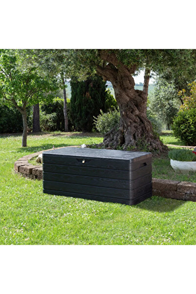 TOOMAX 640 Lt Plastik Bahçe Sandığı Kilitlenebilir Su Geçirmez Bahçe & Balkon...