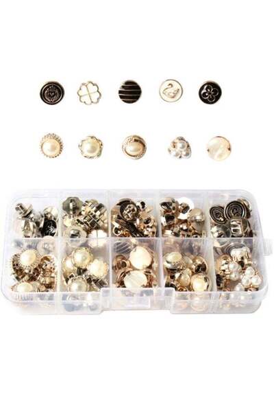 Generic 100Pcs Round Pearl Resin Buttons with Shank for Clothes Shirts Suits Coats Sweaters Wedding Dress C
