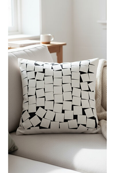 artwork DAGINIK DAMA BASKILI KETEN KUMAŞ KIRLENT KILIFI