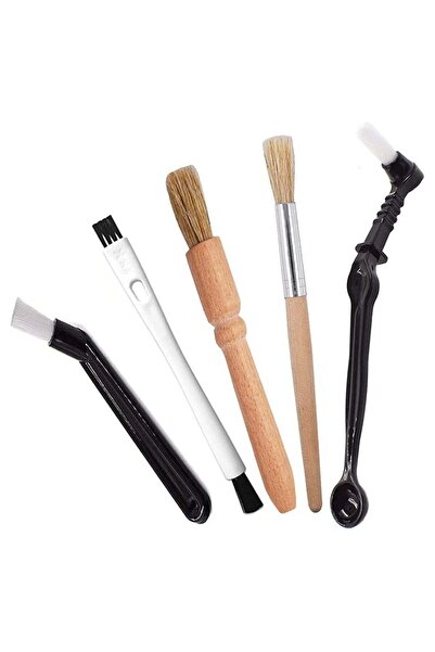 Generic SYOSI Coffee Brush Set Professional Espresso Brush Kit Include Wooden Coffee Grinder Machine Cleani