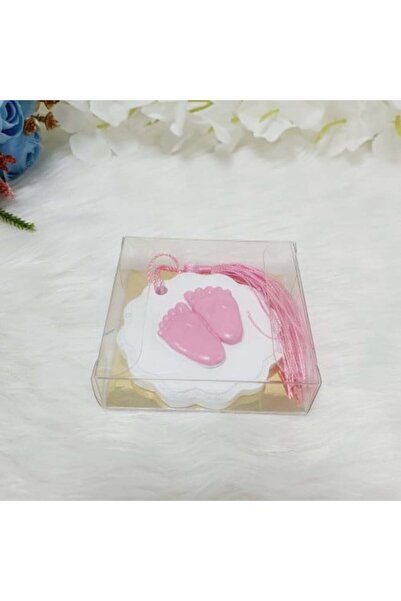 Generic Set of 12 Scented Baby Footprint Stones - Pink