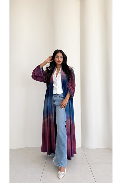 AYA عباية مخملية مطبوع