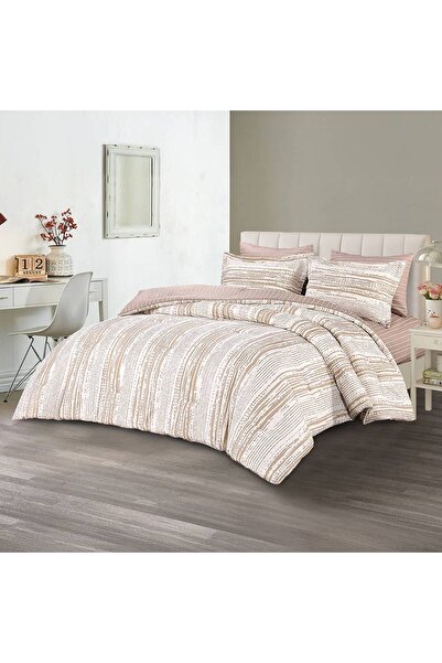 NİCE ForHome Summer Cotton Duvet Set - Checkered, 4 pieces, 160×220 cm