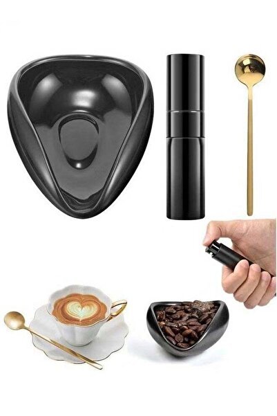Generic HOMESTAR 3Pcs Coffee Bean Dosing Cup and Spray Bottle Set, Single Dose Measuring Tray Kit, Ceramic