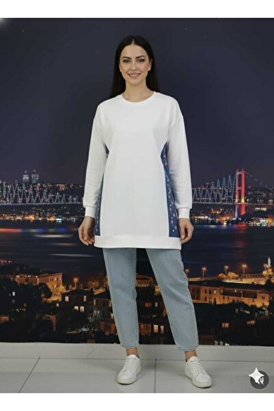 azram Αθλητικό Σετ Δύο Τεμαχίων με Τζιν Παντελόνι Χαλαρής Εφαρμογής