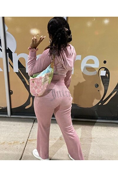 EDVESS Premium Stone Velvet Tracksuit Set Bottom Top Set