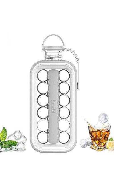 Generic Portable Ice Ball Maker 2 in 1 Sanitary Ice Cube Trays for Freezer Round Ice Cube Mold Makes 17 Cub