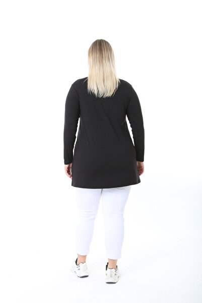 XL Modam Women's Plus Size Patterned Stone Printed Tunic