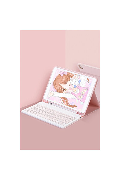 Mepura Newface iPad 5 Air 9.7 Case Kc01 Tablet Case with Smart Keyboard - Pink