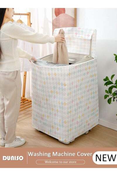 Generic DUNISO Washing Machine Cover, PVEA Cloth Full-Automatic Wave Wheel Washing Machine Cover, Top Load
