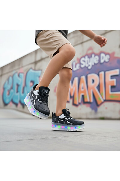 LE STYLE DE MARIE Kız Erkek Çocuk Patenli Işıklı Ayakkabı | Tekerlekli Spor A...