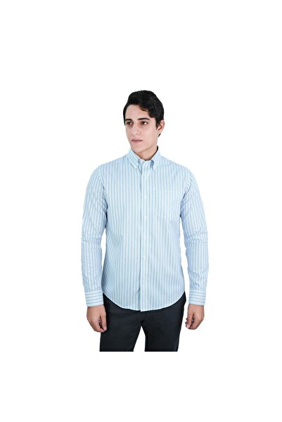 Giordano Men's Wrinkle-Free Long Sleeve Cotton Oxford Shirt