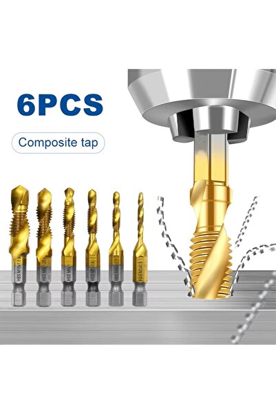 Depolife Matkap uçlu klavuz uç seti 6 parçalı kılavuz çekme pah alma yiv açma...