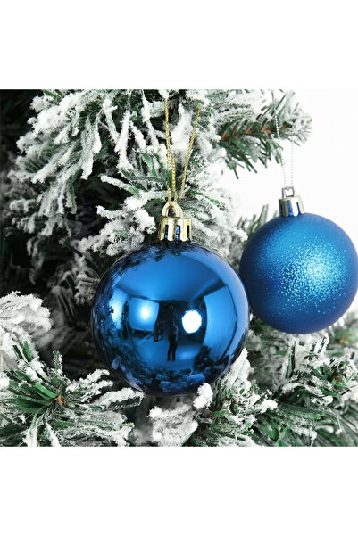 OEM Set de globuri de 6 cm, 24 buc - Albastru
