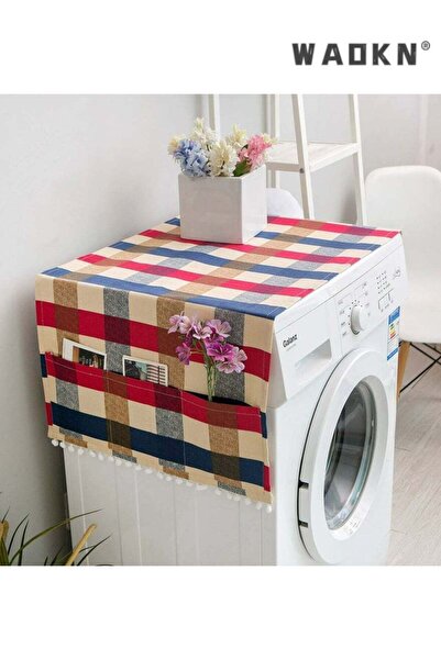 Generic WAOKN Modern Minimalist Plaid Appliance Covers, Dust - proof for Fridges, Washing Machines & Bedsid