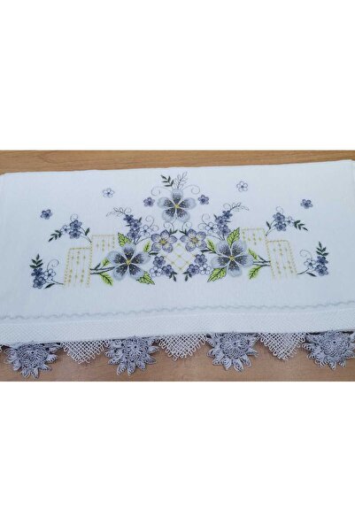 Firdevs moda çeyiz Çeyizlik İğne Oyalı Kadife Havlu